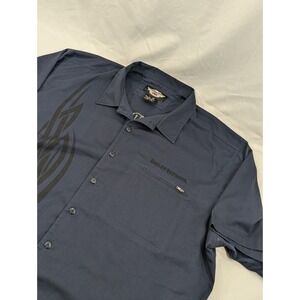 Harley‎ Davidson Mechanic Button Up Shirt Men's 3XL Embroidered Big Back Logo